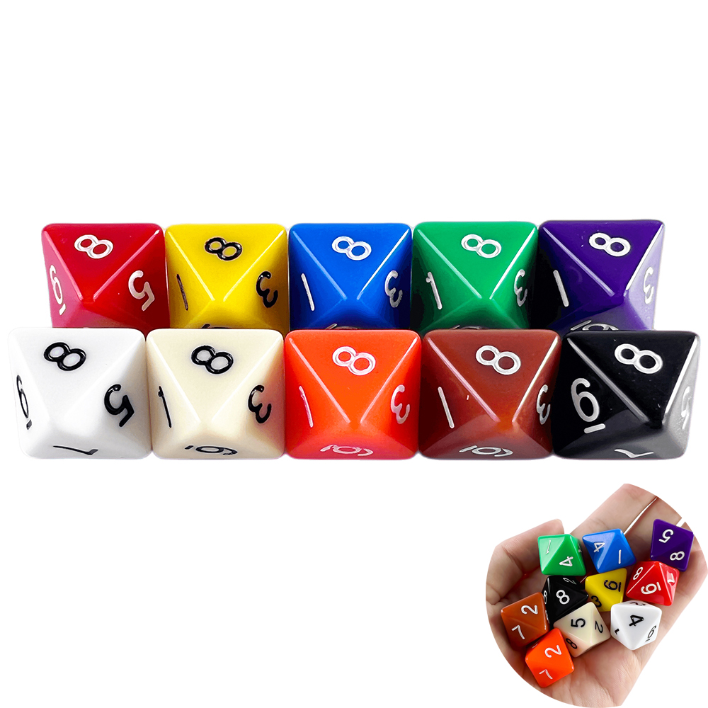 Board Game Digital - D8 نرد متعدد السطوح 15.5 مللي