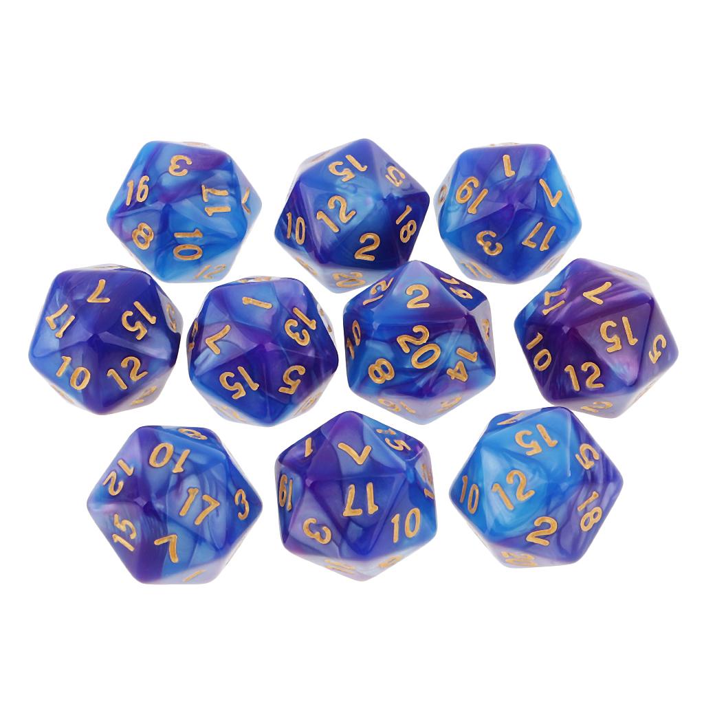 10 قطعة نرد متعدد السطوح 20 جا - مراجعة Board Game Digital وسعره