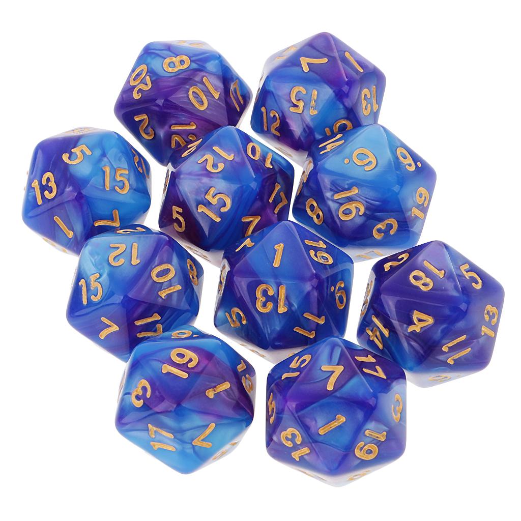 10 قطعة نرد متعدد السطوح 20 جا - مراجعة Board Game Digital وسعره