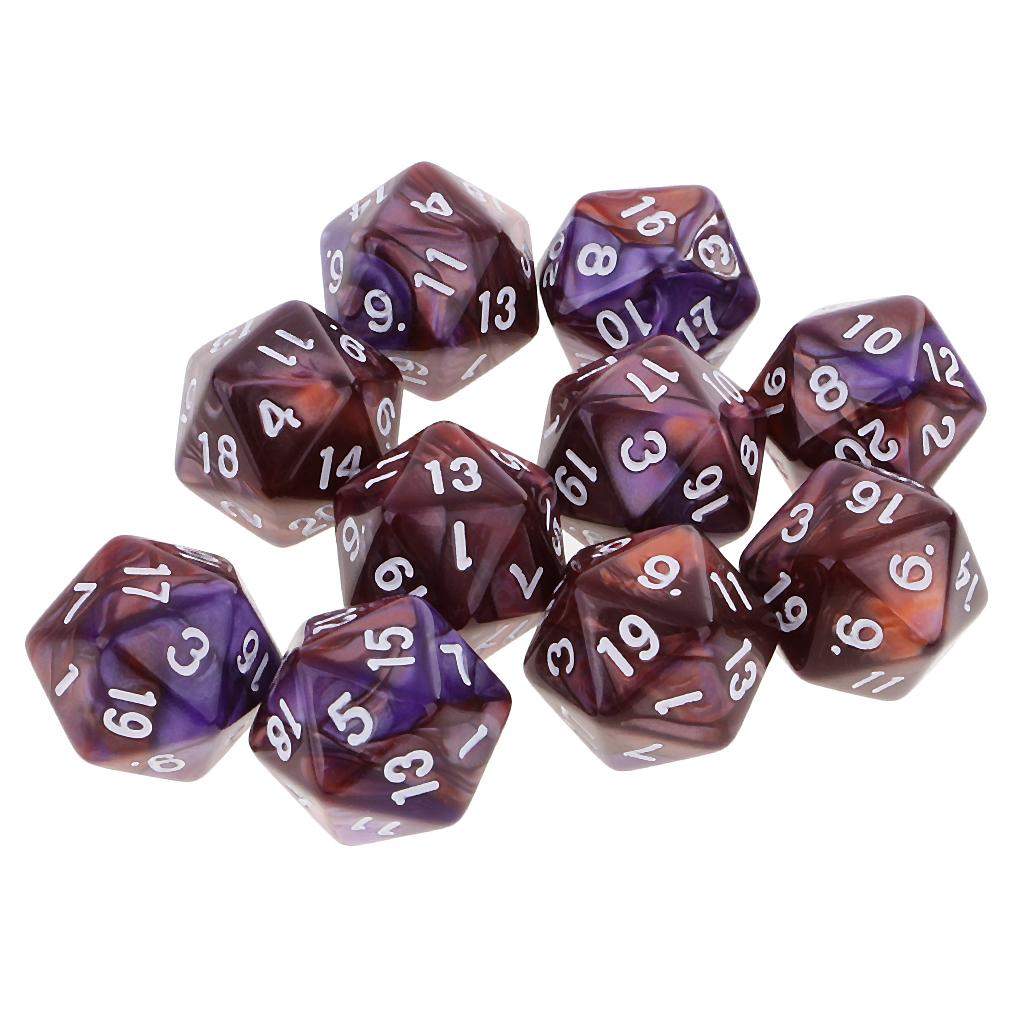 10 قطعة نرد متعدد السطوح 20 جا - مراجعة Board Game Digital وسعره
