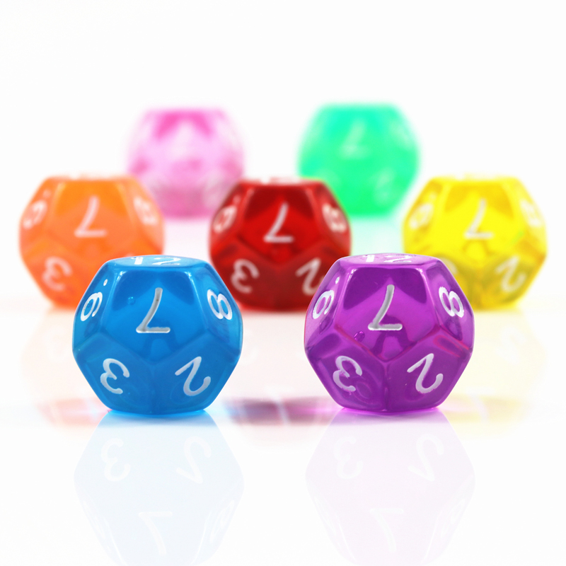 10 قطع مجموعة نرد ملونة شفافة  - مراجعة Board Game Digital وسعره