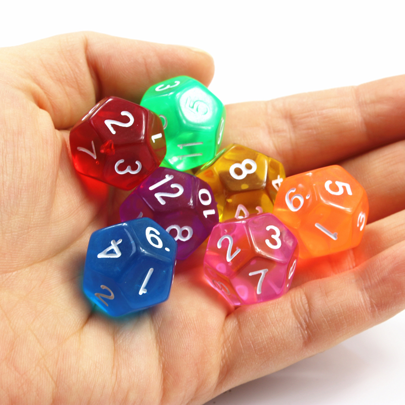 10 قطع مجموعة نرد ملونة شفافة  - مراجعة Board Game Digital وسعره