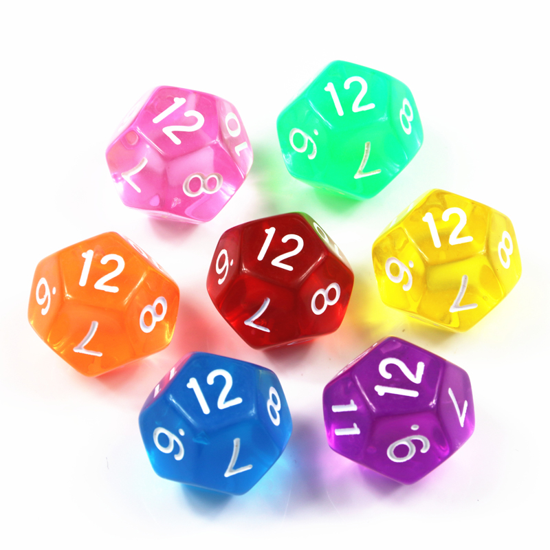 10 قطع مجموعة نرد ملونة شفافة  - مراجعة Board Game Digital وسعره